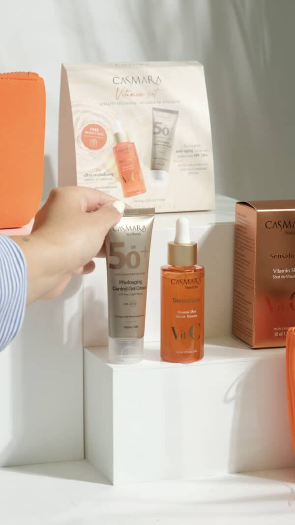 Casmara Summer Vitamin Set – Vitamin C Serum + SPF Bag Kit